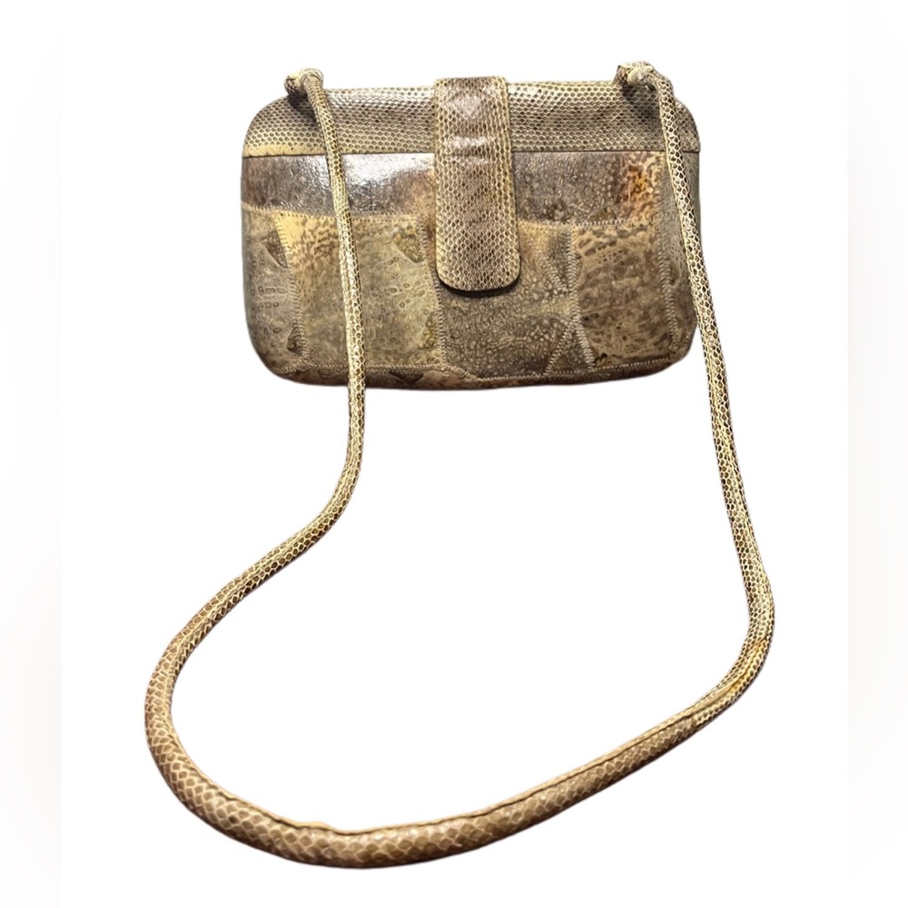RARE Vintage Luxury Handmade Exotic Leather Shoulder Clutch Bag